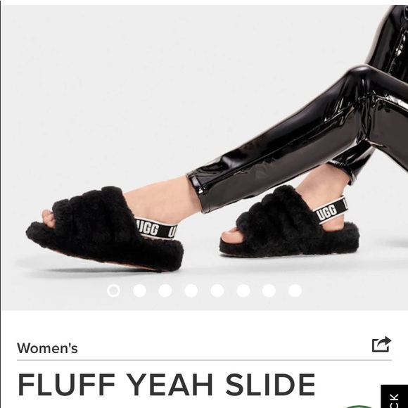 UGG Shoes - Uggs 12M Fluff Yeah Black Slide NIB